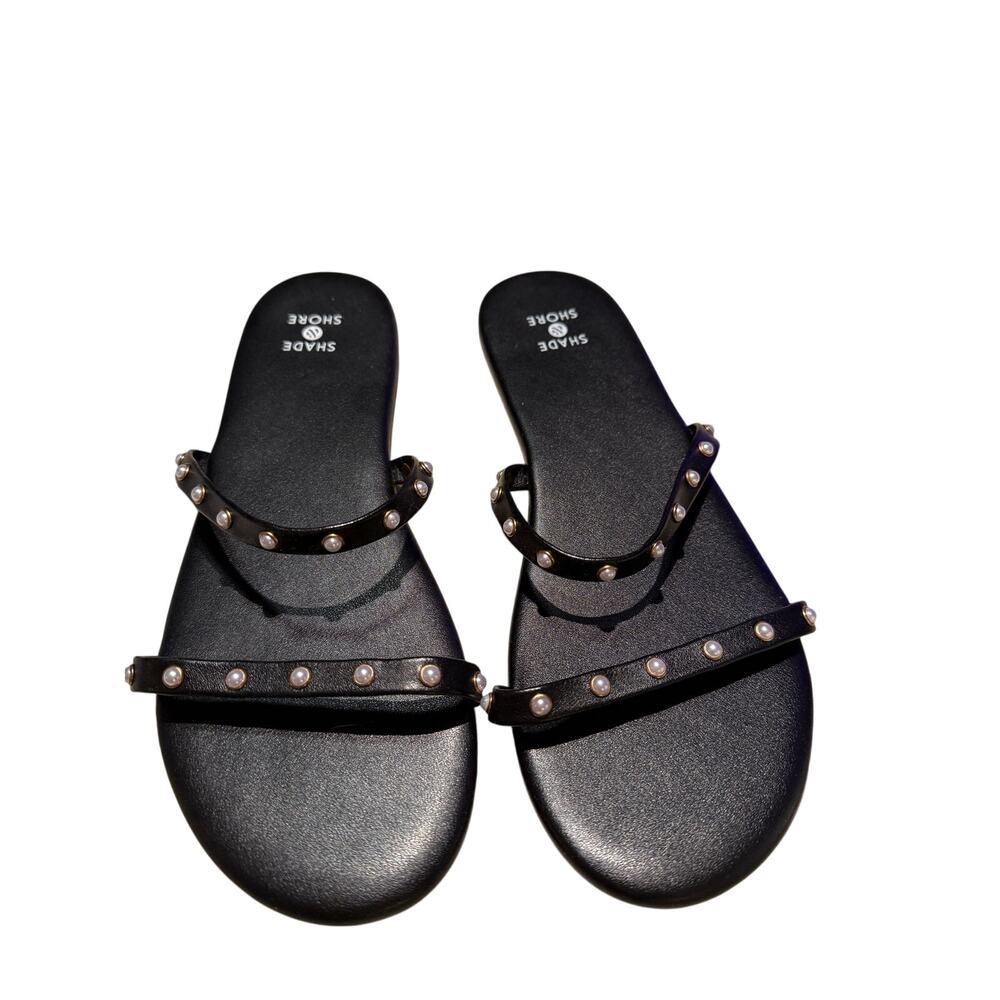 Shade & Shore Black Pearl Sandals - Women's Size 7